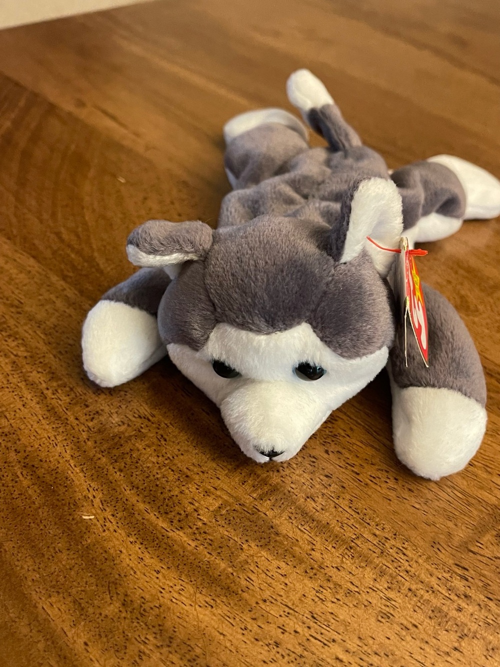 Ty Gray and White Husky Plush